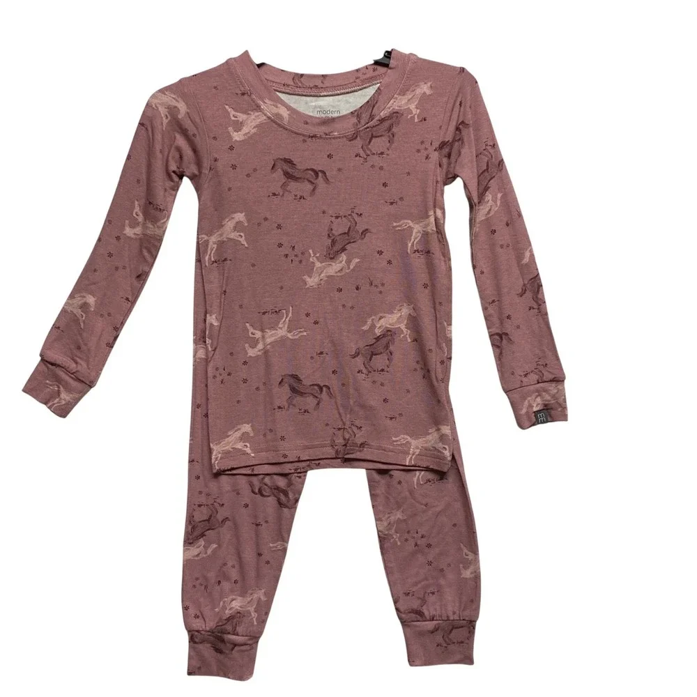 Modern Moments by Gerber Kids Horse Print Pajama Set 2-Piece Sleepwear 18MOS NWT